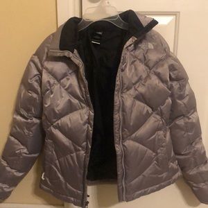 Women’s Silver North Face Coat